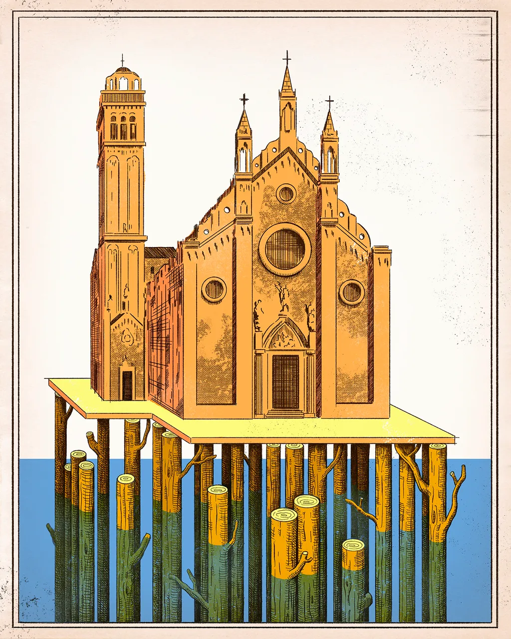 Venecija, ilustracija