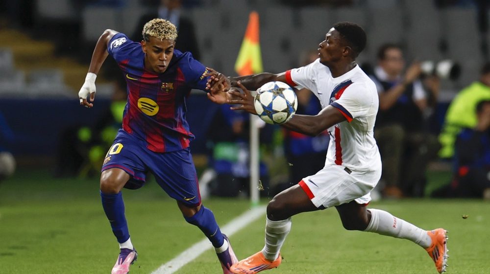 Lamin Jamal i Nuno Mendeš, Barselona - PSŽ