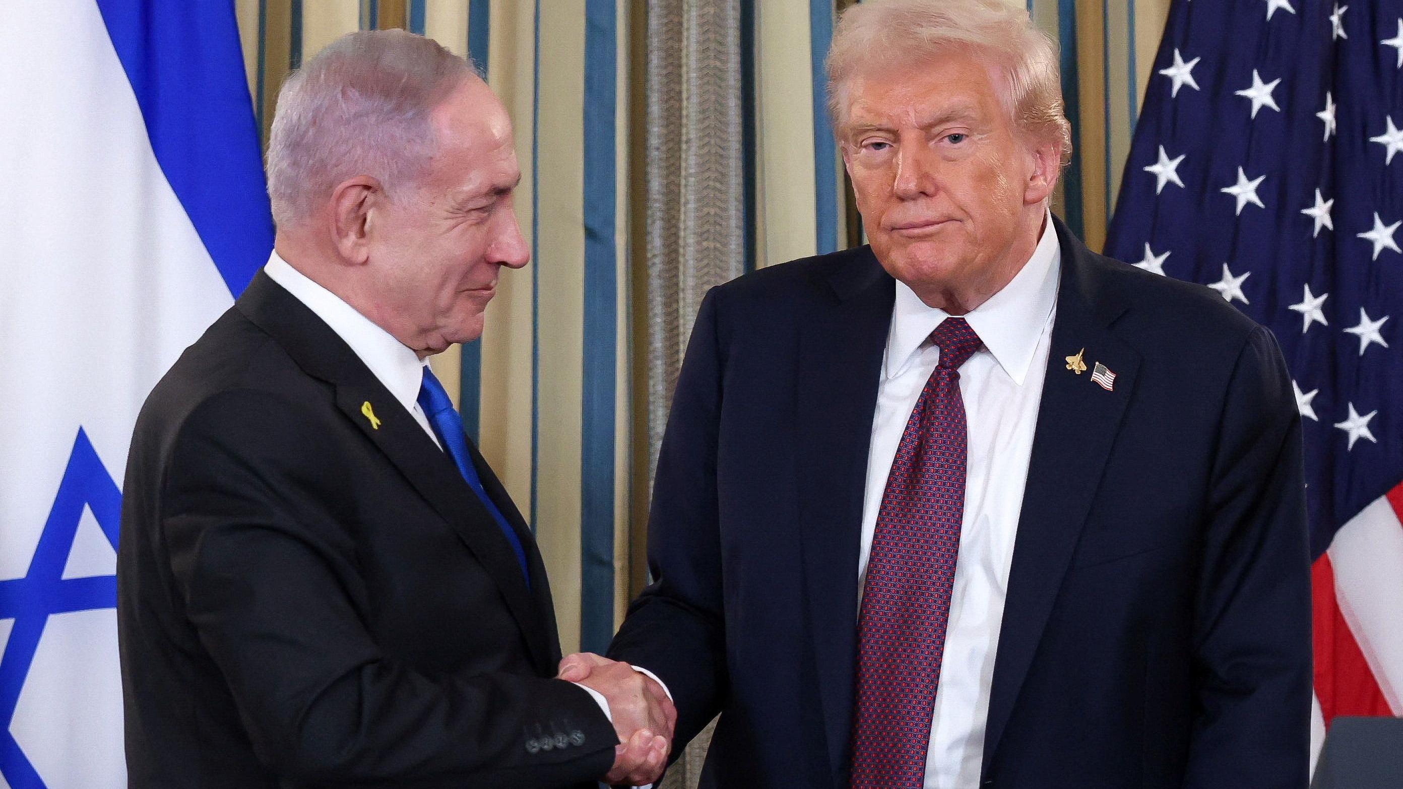 Hamas nezadovoljan Trampovim planom za Gazu, kaže zvaničnik za BBC, Izrael protiv palestinske države 2 Izraelski premijer Benjamin Netanjahu i američki predsednik Donald Tramp u Vašingtonu posle sastanka 29. septembra