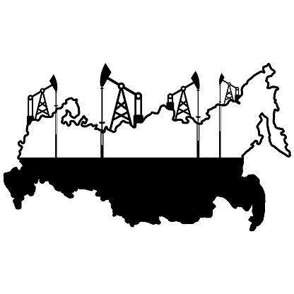 Može li jeftina nafta da pomogne Trampu u Ukrajini, kao nekad Zapadu u Hladnom ratu 4 Ilustracija mape Rusije, kojom se ukazuje na skladišta nafte popunjena do pola