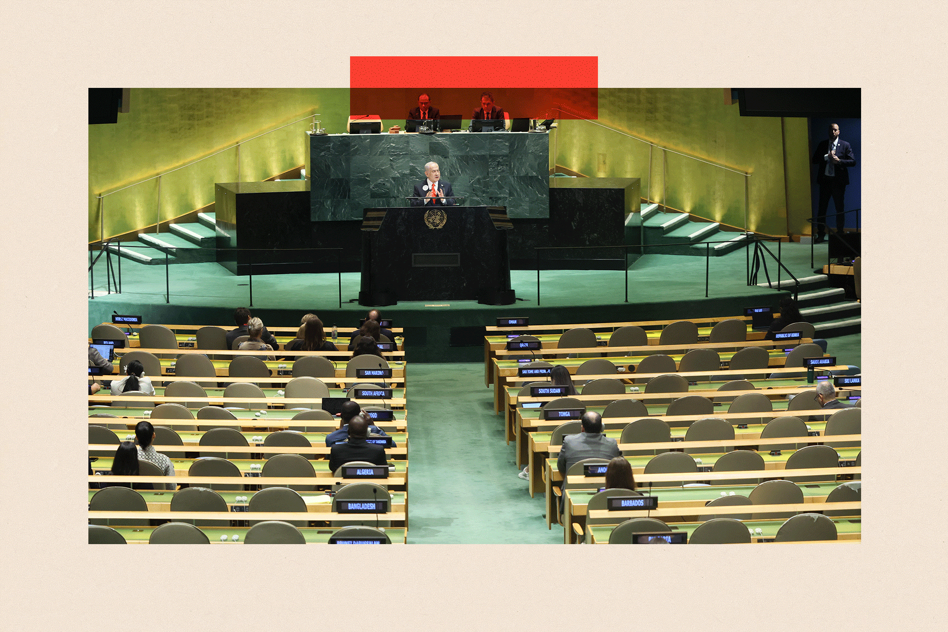 Izraelski premijer Benjamin Netanjahu obraća se svetskim liderima tokom Generalne skupštine Ujedinjenih nacija