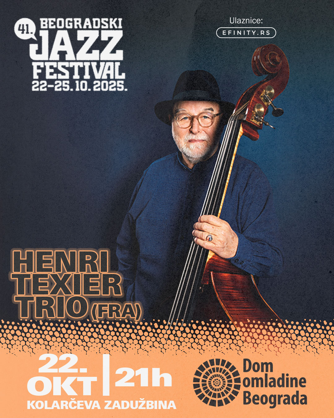Legendarni kontrabasista Anri Teksije vraća se na 41. Beogradski džez festival 1