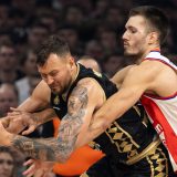 Donatas Motiejunas i Filip Petrušev na meču Crvena zvezda - Monako