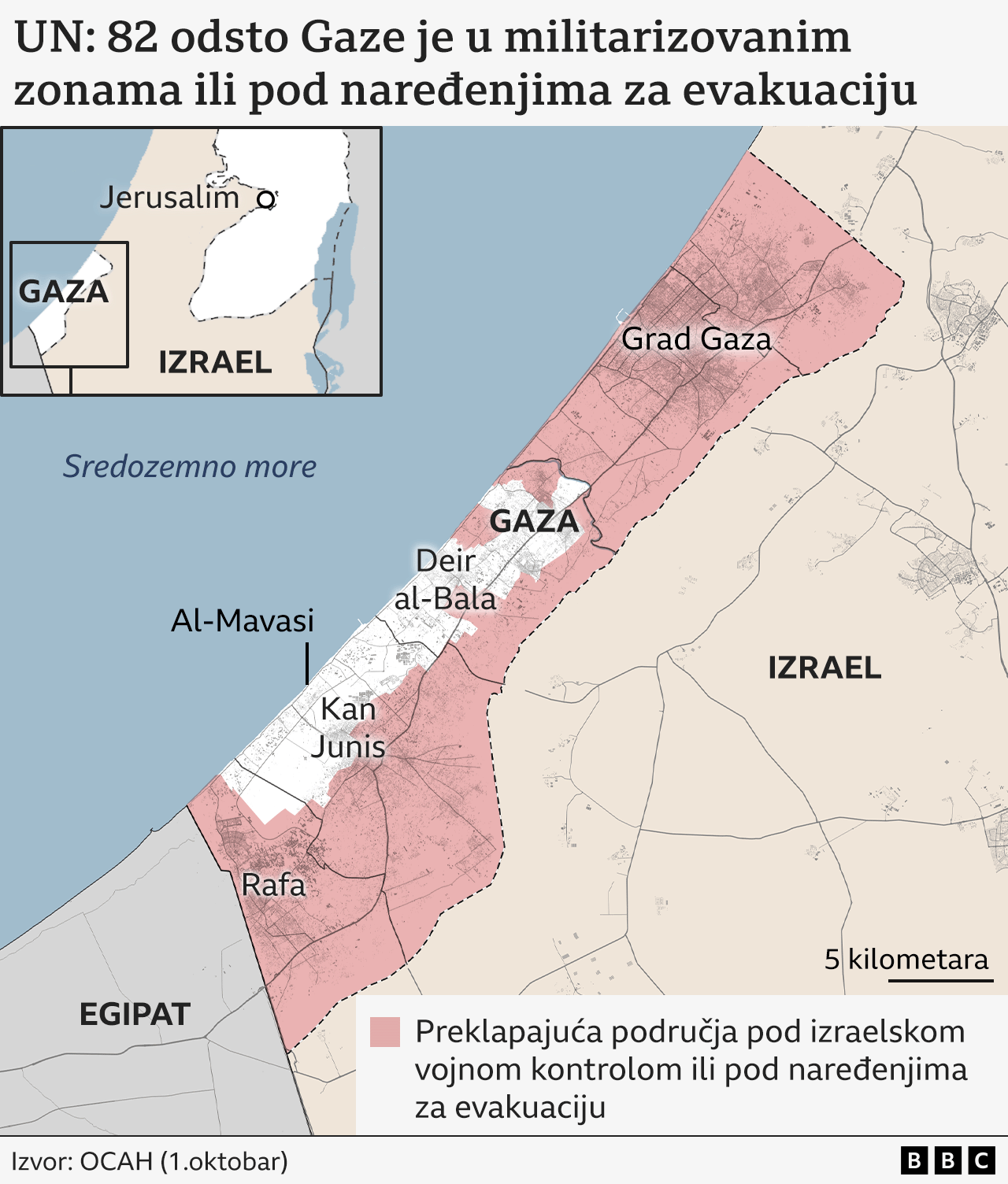 Raseljenja u Gazi 'neuporediva sa bilo čim decenijama unazad' 4 militarizovane zone u gazi