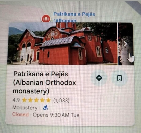 Pokret za narod i državu protestuje jer su na Google Maps manastiri na Kosovu "označeni kao albanski" 2