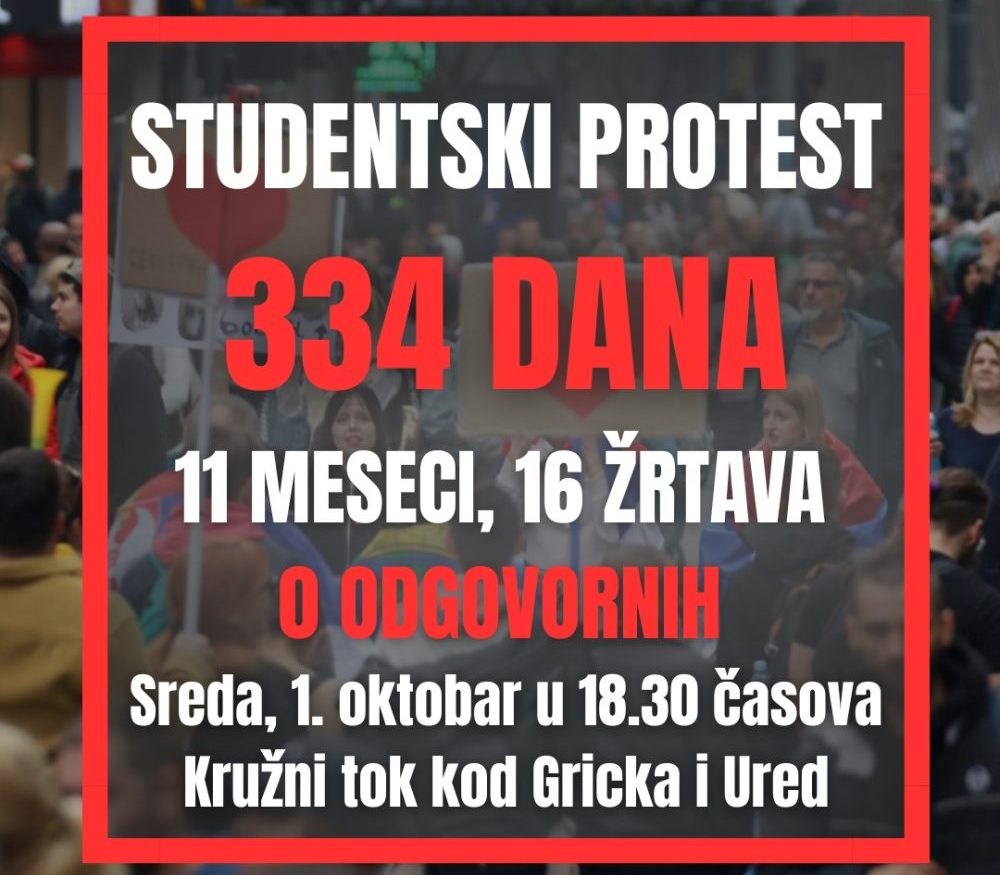 "Nadali su se da ćemo se umoriti. Ali nismo": I u Nišu studentski protest povodom 11 meseci od pada nadstrešnice 2