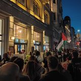 protest ispred Kolarčevog narodnog univerziteta