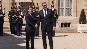 Emanuel Makron i Aleksandar Vučić
