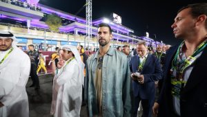 Srpski teniser Novak Đoković prisustvovao je na trci Formule 1 u Dohi.