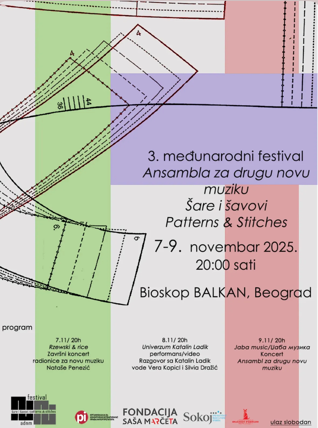 Treće izdanje festivala minimalističke muzike “Šare i šavovi” u bioskopu Balkan od 7 do 9. novembra 1