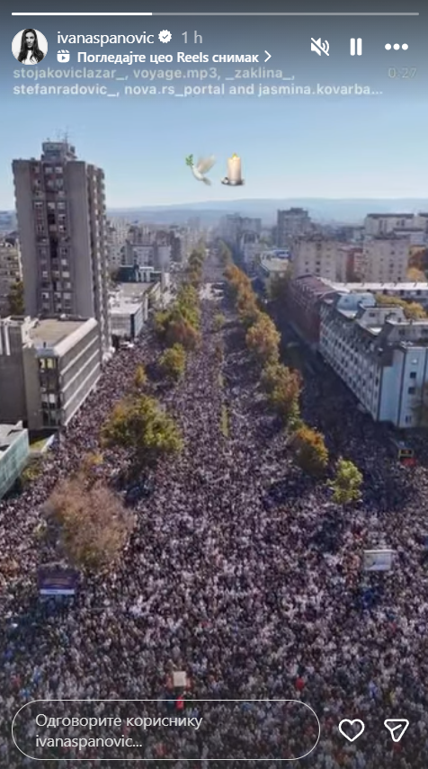 Ivana Španović se uz belog goluba i sveću prisetila 16 žrtava pada nadstrešnice 2