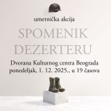 Spomenik Dezerteru u Dvorani kulturnog centra Beograda 5