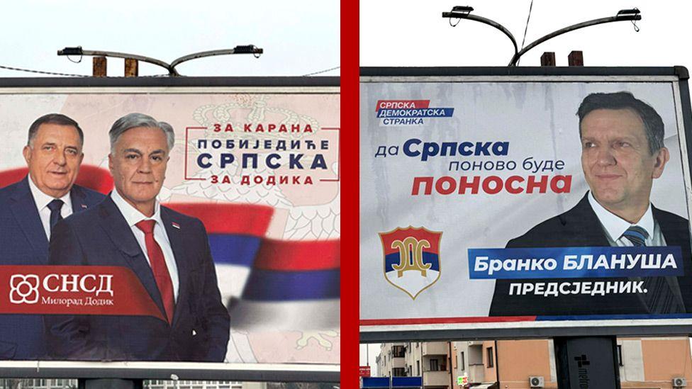 Šest kandidata u trci za jednogodišnji mandat predsednika Republike Srpske 1 bilbordi, predsednički izbori u RS