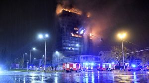 požar u Vjesnikovom soliteru u Zagrebu