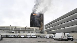 požar, zgrada Vjesnika, Zagreb