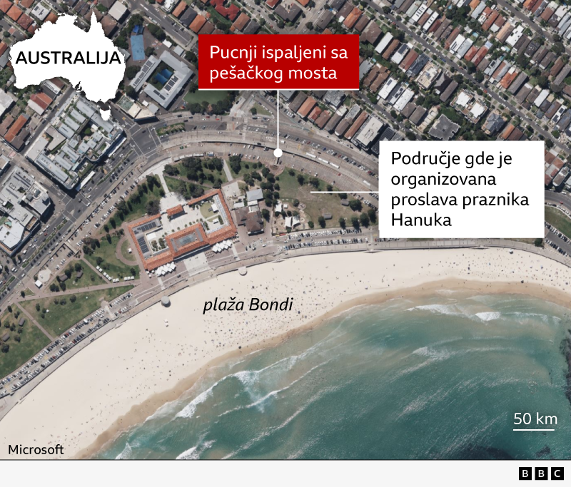 Pucnji na jevreje u Sidneju: 15 ubijenih, desetine ranjenih - šta se zna o napadačima 2 pucnjava u australiji, ubijanje jevreja u australiji, pucnjava na plaži bondi u sidneju, mapa plaže bondi i pucnjave u sidneju