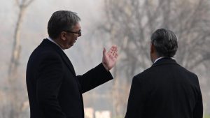 Aleksandar i Tamara Vučić sleteli u „vetroviti Tbilisi“ (VIDEO)