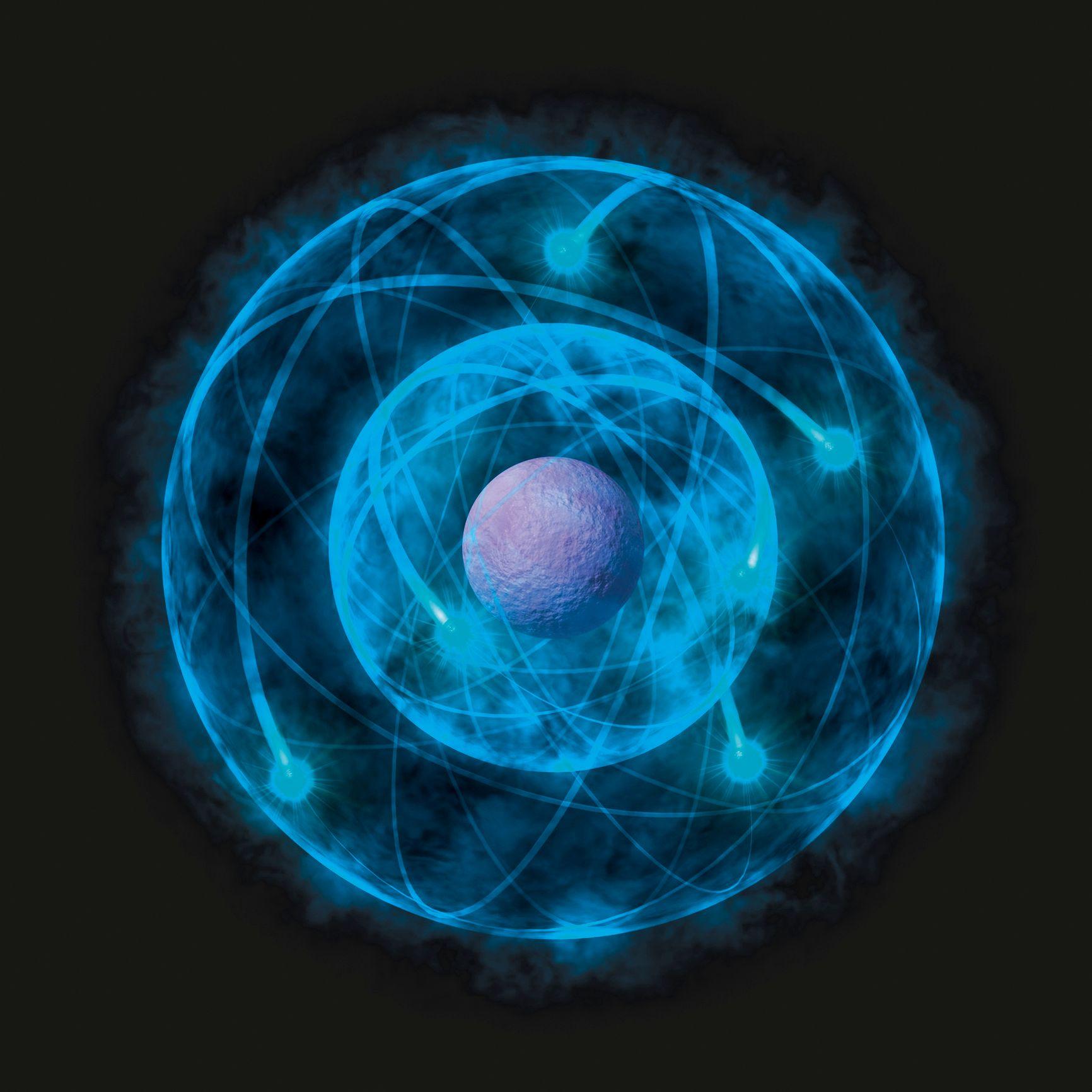 ilustracija slike atoma, atom, struktura atoma