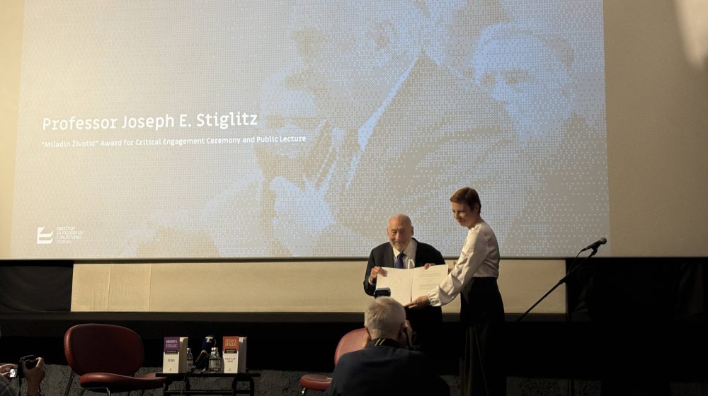 Ekonomista i Nobelovac Džozef Stiglic u Beogradu primio nagradu IFDT 7