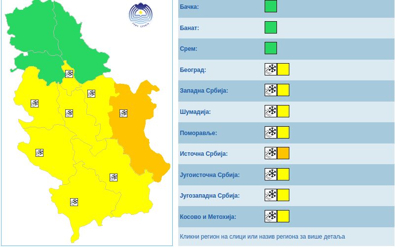 RHMZ izdao upozorenje na sneg i nanose: U ovom delu Srbije i preko 40 centimetara 3
