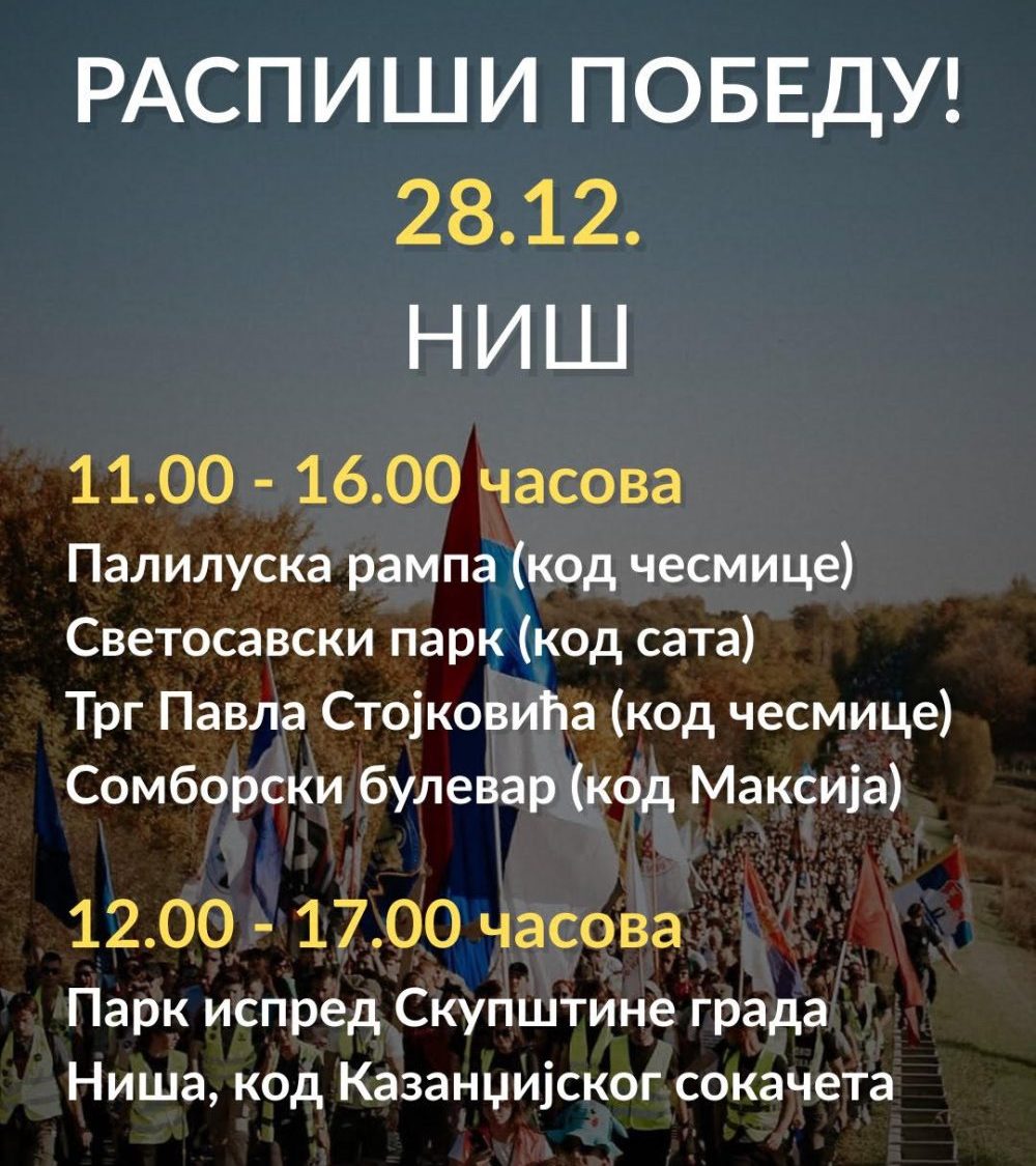 Niški studenti u blokadi "zbog velikog interesovanja" povećali broj lokacija za prikupljanje potpisa za izbore: Pet, ne jedna 2