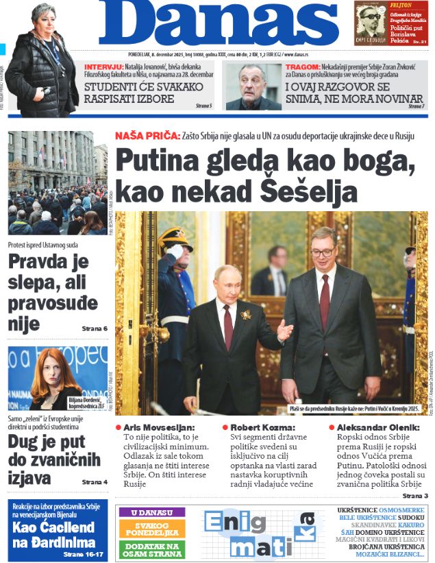 Komentar iz Ambasade Rusije na tekst u Danasu 2 Komentar iz Ambasade Rusije na tekst u Danasu 2