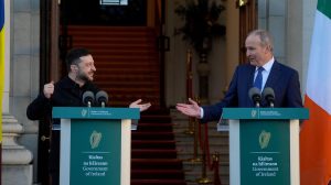 Volodimir Zelenski i Majkl Martin