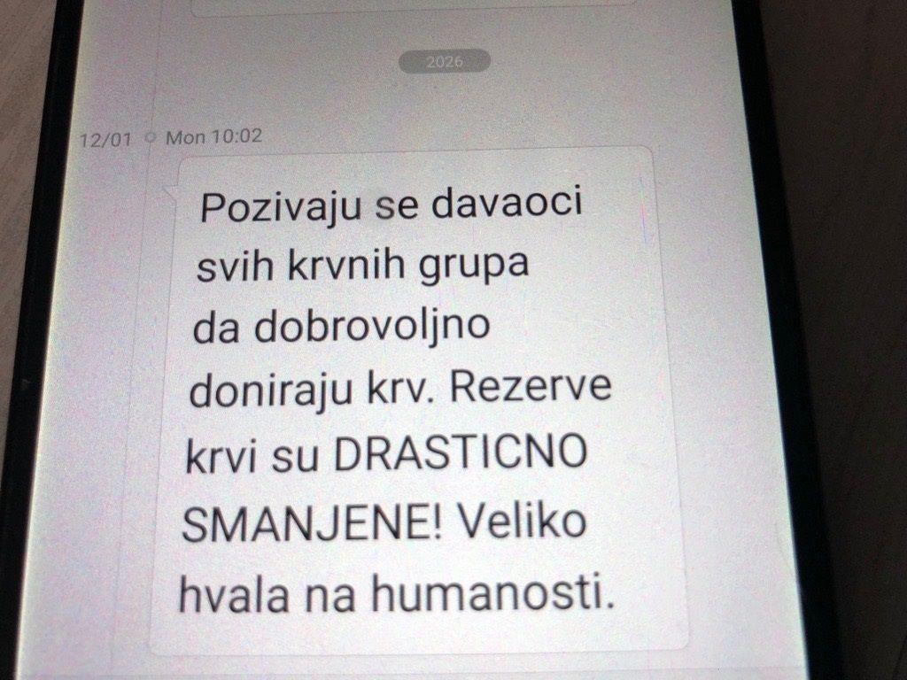 apel za davanje krvi