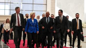 Visoki zvaničnici Evropske unije prvi put su danas posetili Siriju, gde su se sastali sa privremenim predsednikom Ahmadom al-Šaraom, što se tumači kao još jedan znak približavanja te zemlje Zapadu.