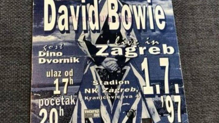 Kako se Balkan seća Dejvida Bouvija, maštovitog rokenrol buntovnika 4 Karta za koncert Dejvida Bouvija u Zagrebu 1997.