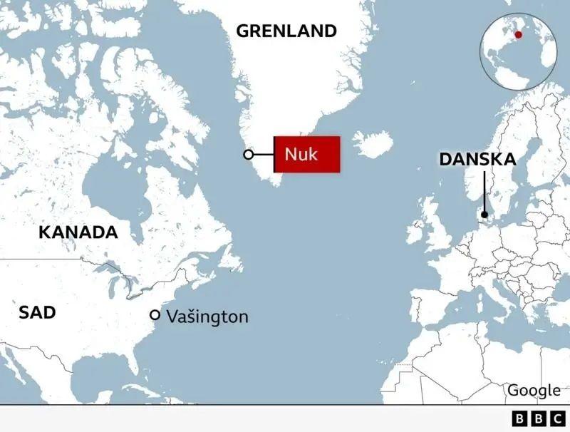 Amerika razmatra mogućnosti da preuzme Grenland, pa i vojno: Bela kuća 3 grenland, mapa grenlanda