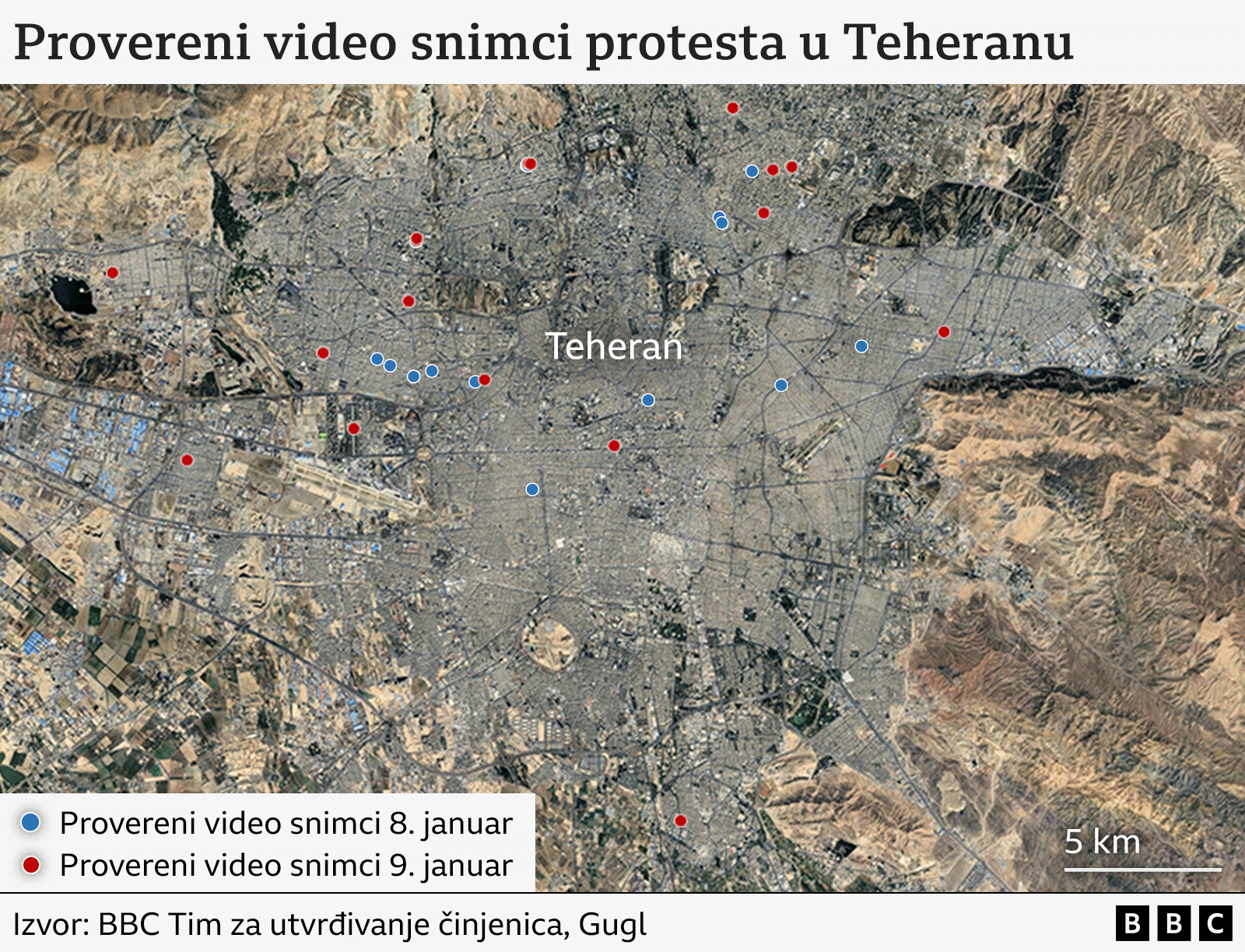 Mapa Teherana iz vazduha