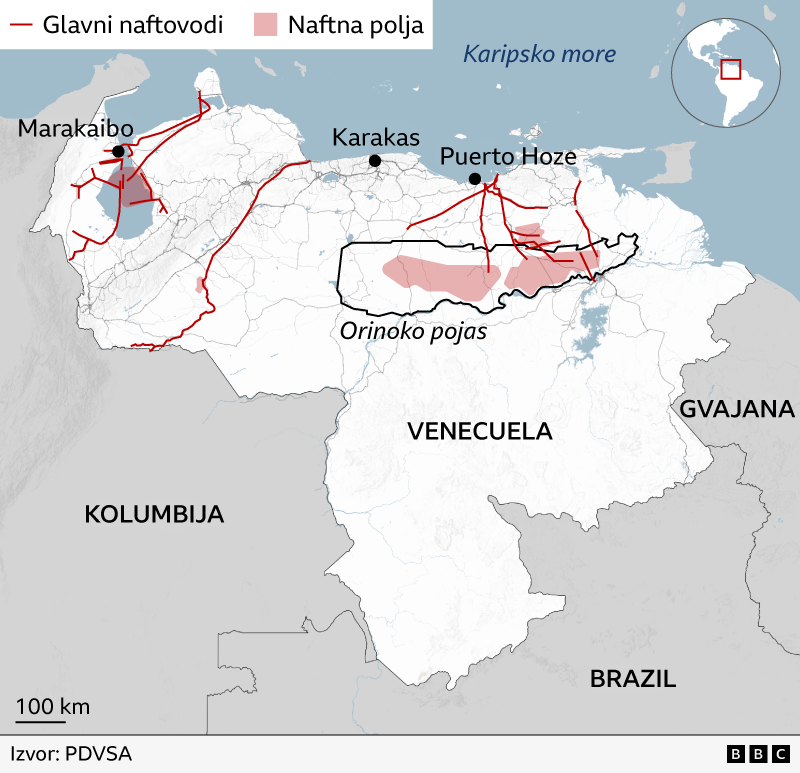Maduro, sa lisicama na rukama, ide u američki sud - u fotografijama 9 glavna naftna polja u venecueli