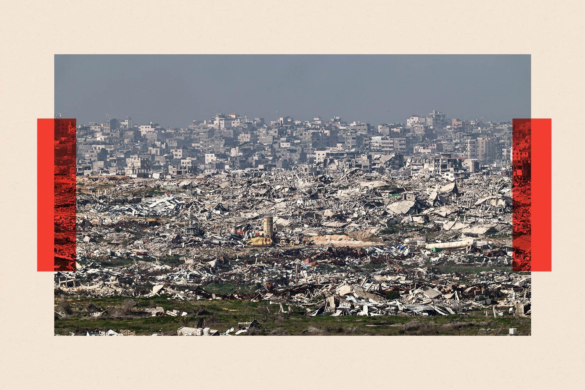 Ruševine u Pojasu Gaze posle dvogodišnjeg brutalnog rata Izraela i palestinskog Hamasa