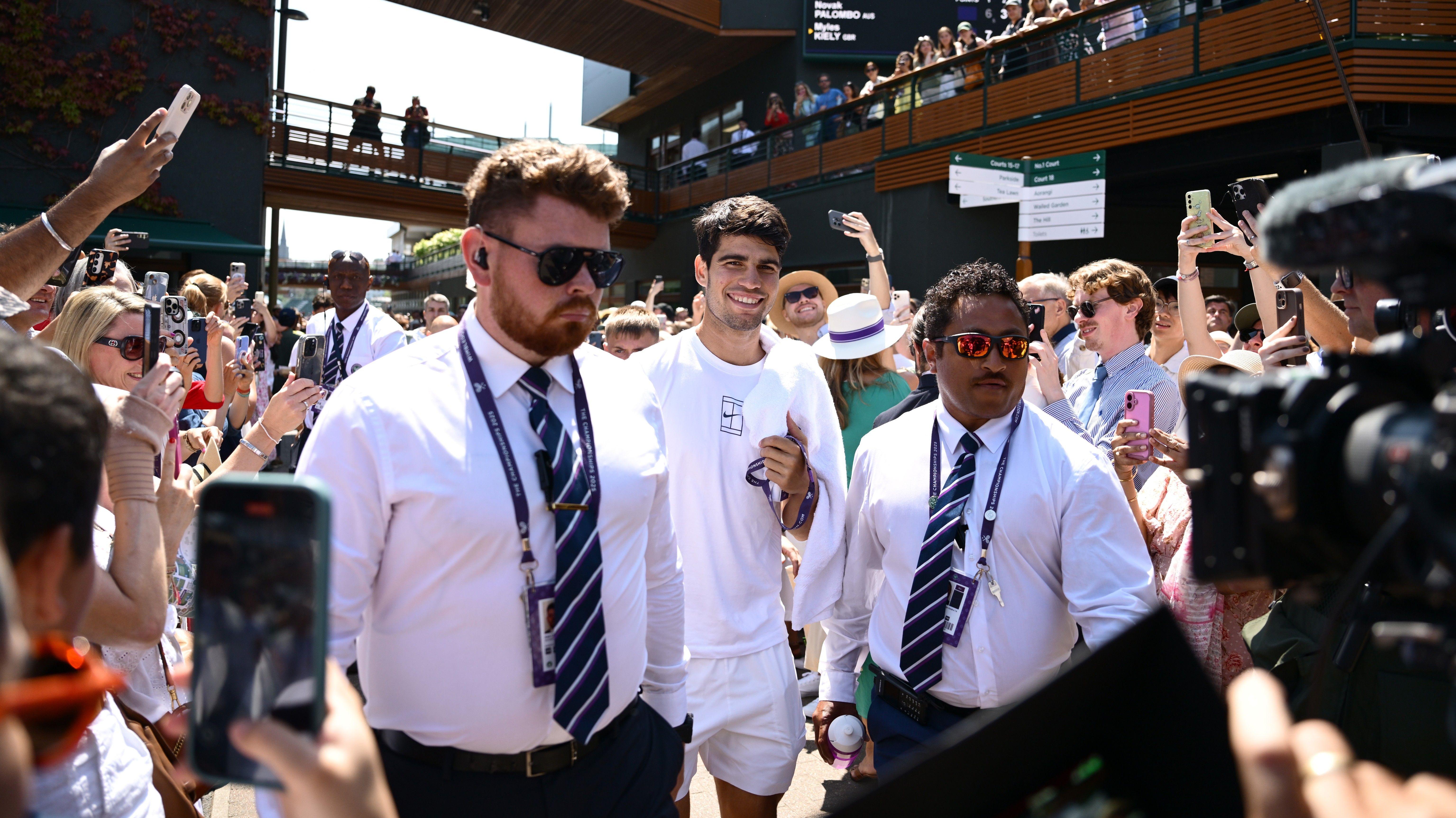 Carlos Alcaraz in the crowd at Wimbledon