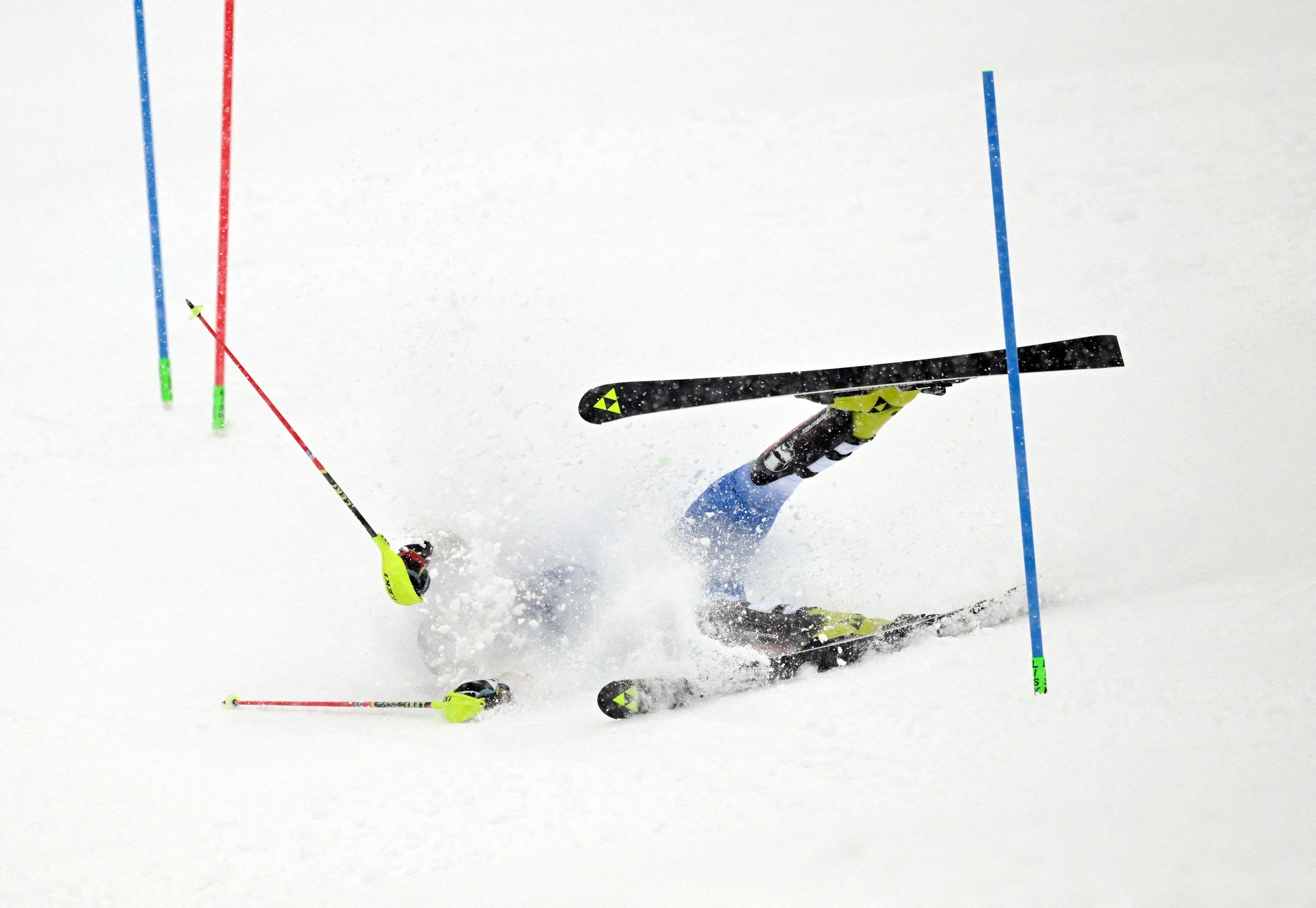 Padovi na olimpijskom slalomu: Više od 40 takmičara nije završilo prvu trku 8 skijanje, slalom na zimskim olimpijskim igrama
