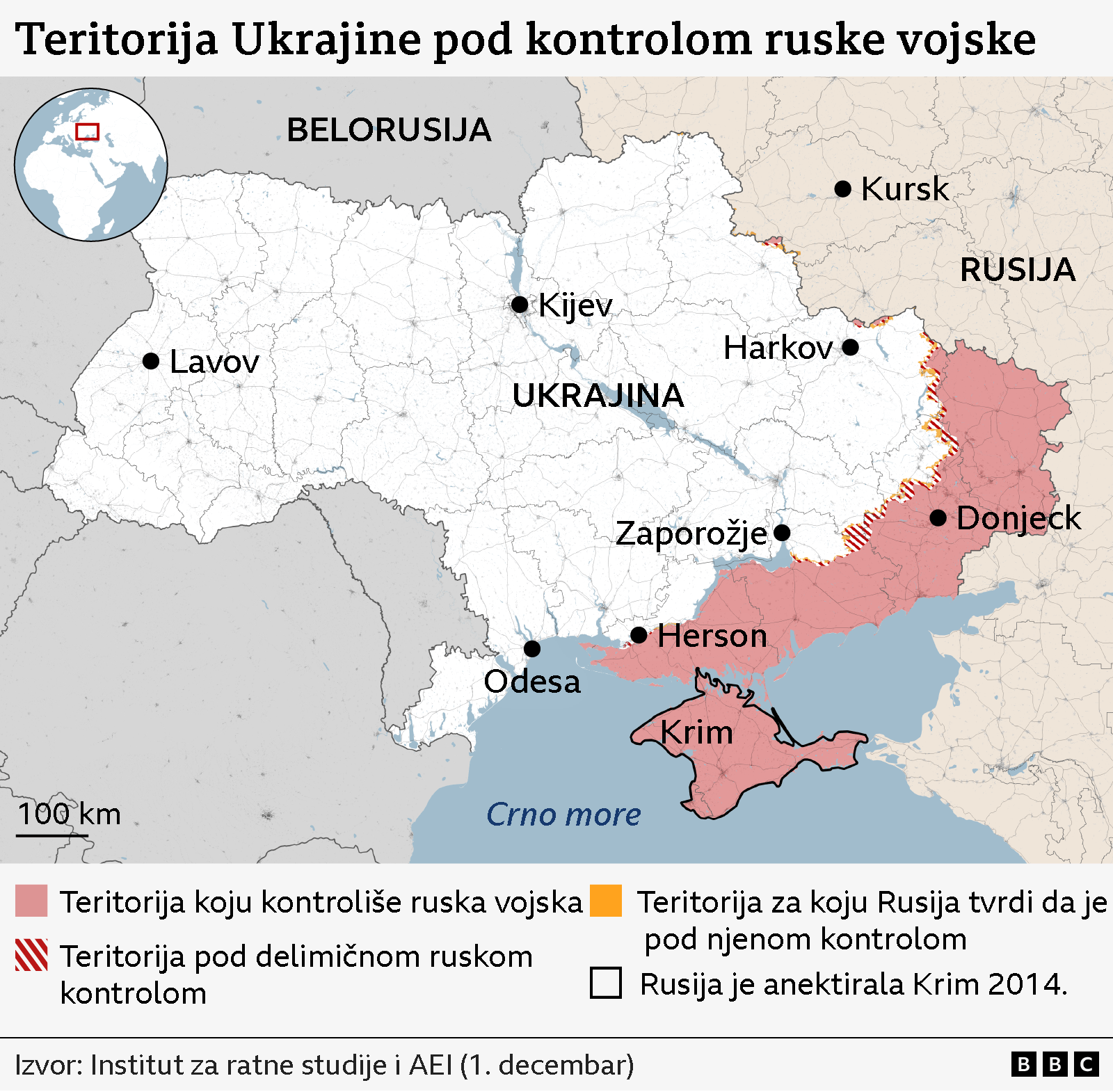 Ukrajina i dalje pruža otpor i ne deluje kao da je blizu poraza: BBC urednik 5 mapa ukrajine