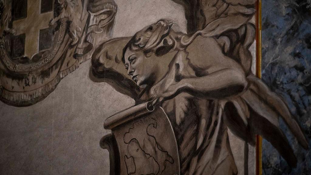 Freska koja podseća na italijansku premijerku Đorđu Meloni