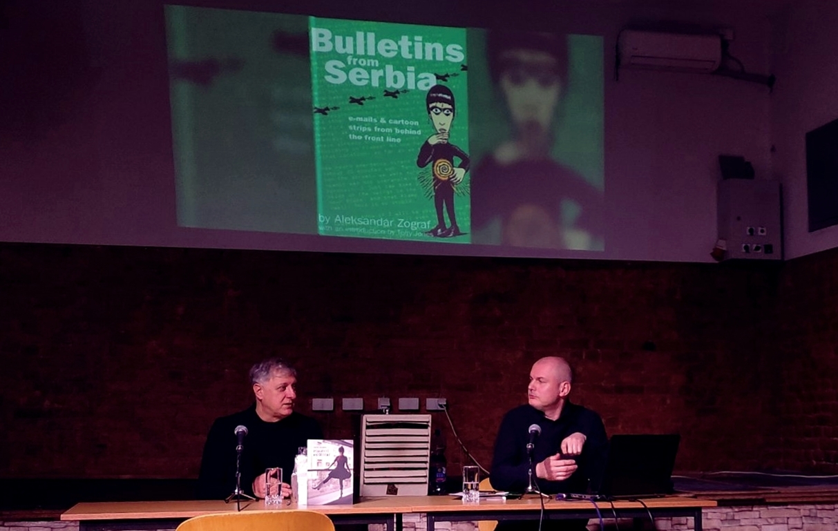 Prezentacija „Podzemnih razgovora“: gost Aleksandar Zograf i autor knjige Stevan Lenhart 