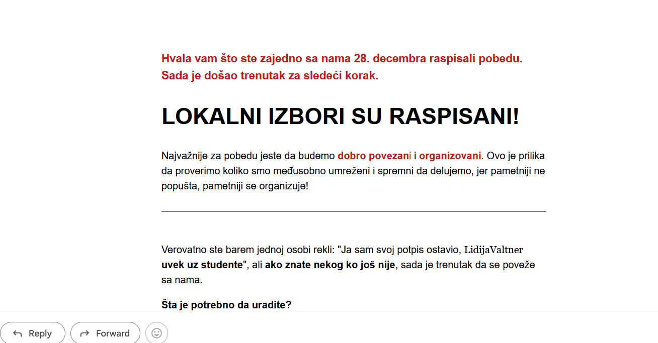 Građanima stižu prve poruke od Studenata u blokadi 2 Građanima stižu prve poruke od Studenata u blokadi 2