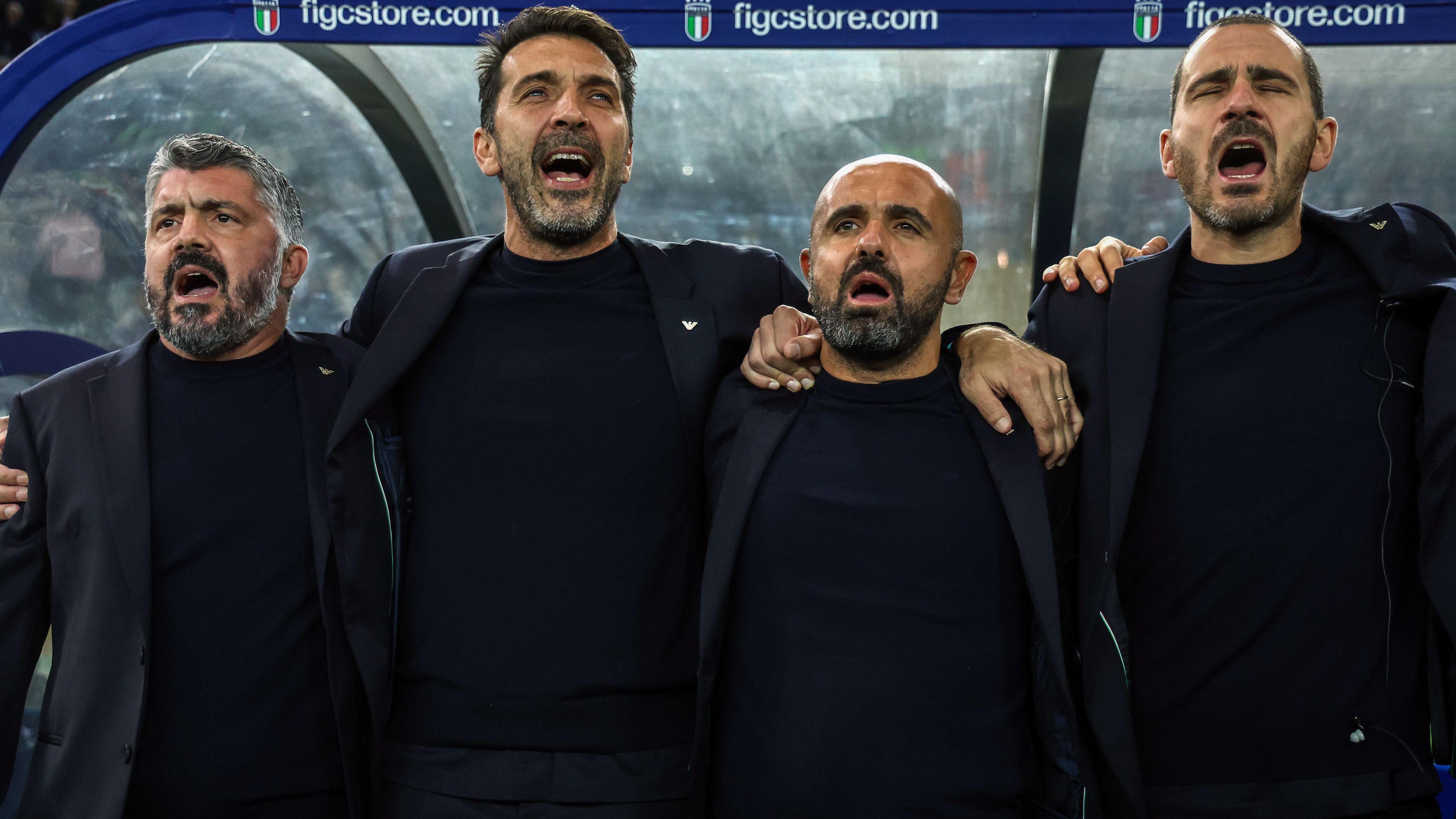 Može li Italija da izbegne fudbalsku katastrofu 2 Gatuzo, Bufon i Leonardo Bonući na klupi reprezentacije Italije