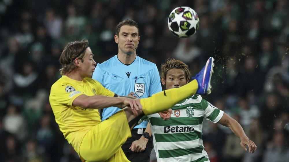 (VIDEO) Sreća je bila uz Sporting - fudbaler Bode Glimta pogodio dva puta prečku iz jednog šuta 1