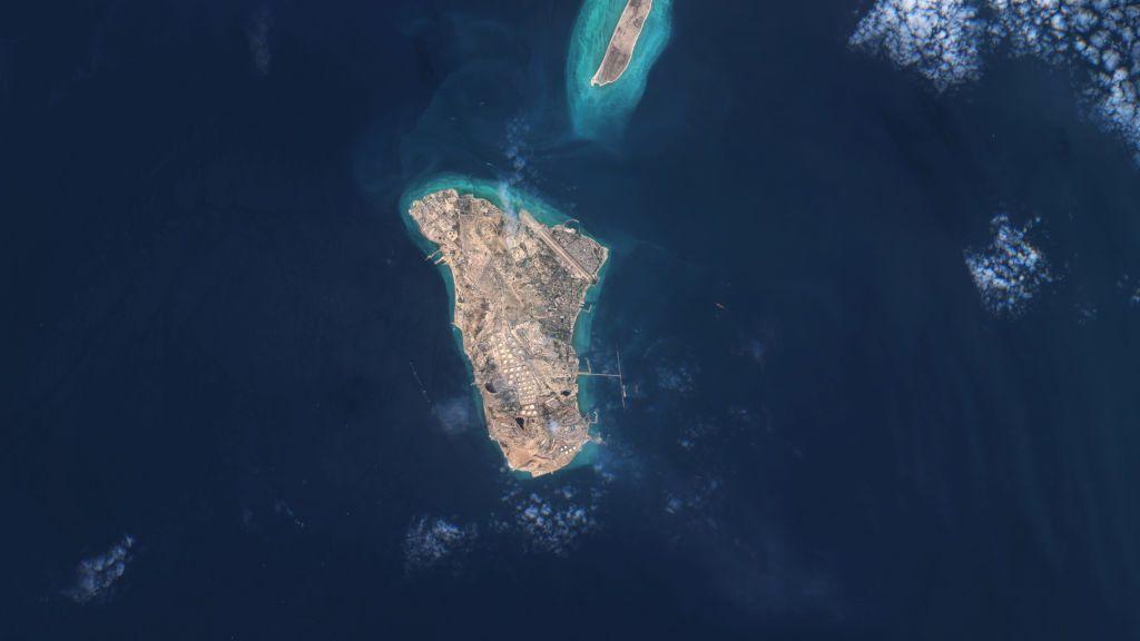 Kharg Island lies about 28km off the Iranian coast.