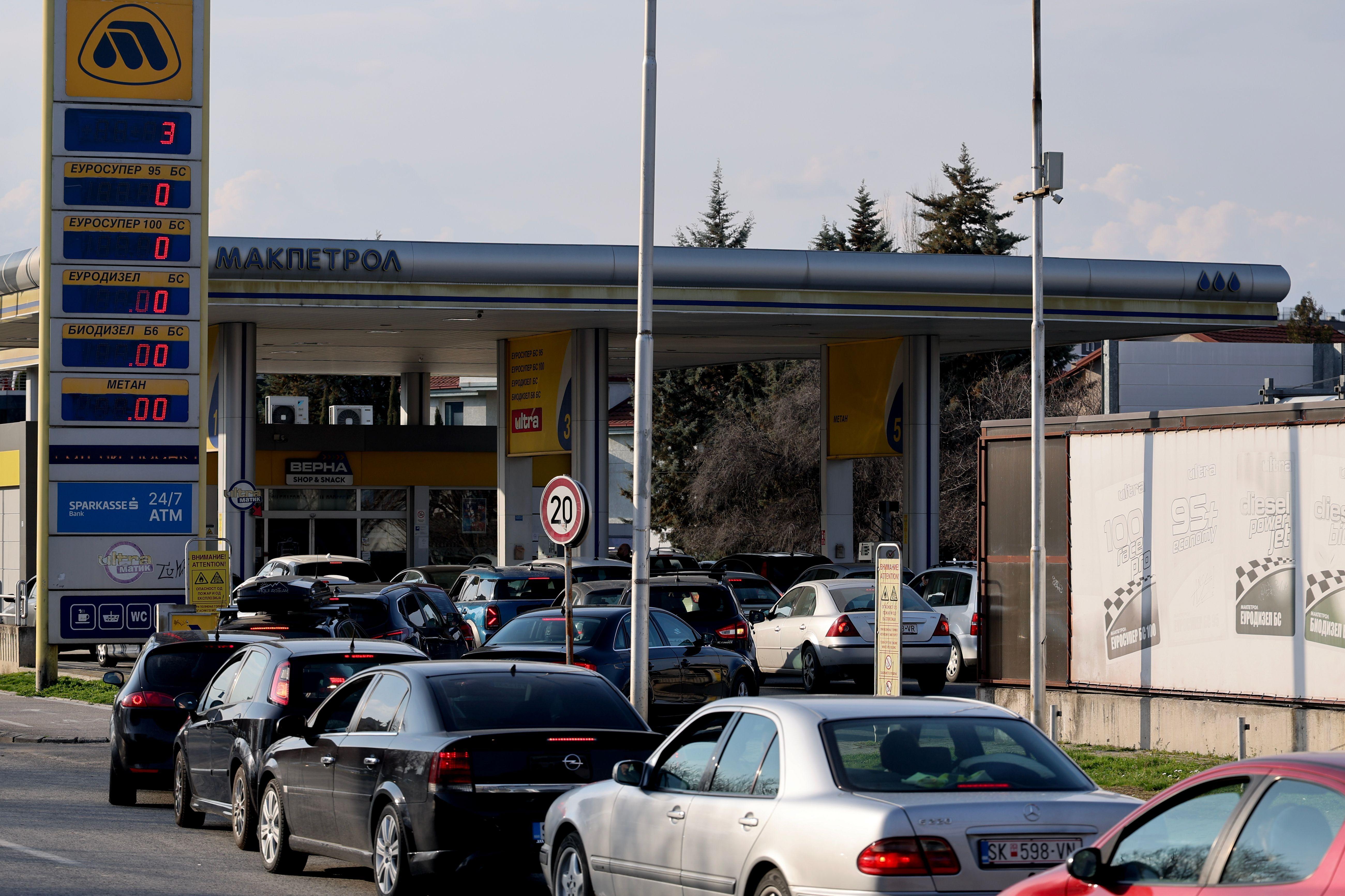 redovi za gorivo u severnoj makedoniji