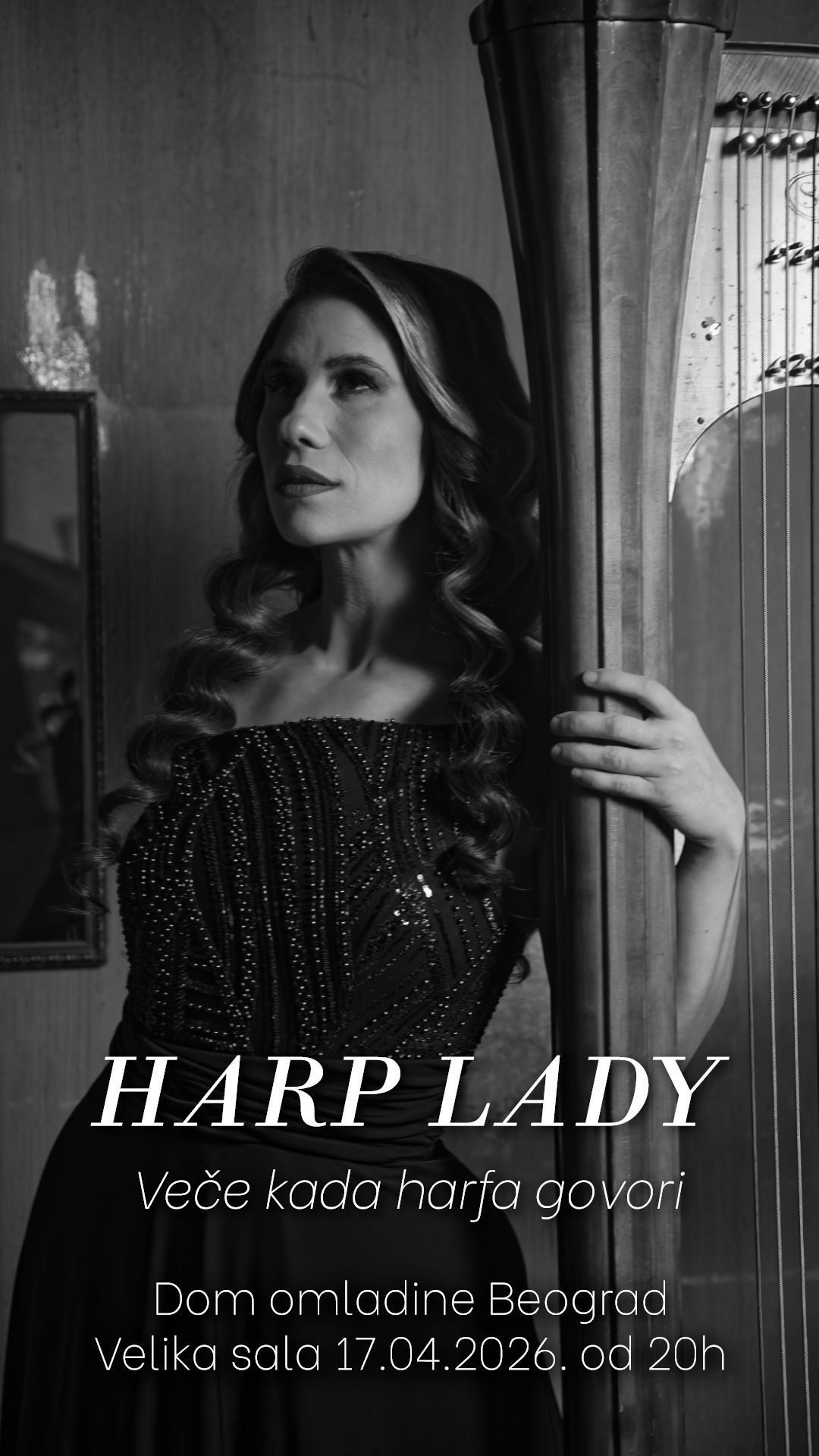 Magija harfe uživo: Koncert harfistkinje Sofije Sibinović - Harp Lady u Domu omladine i premijera singla „Zagrljaj“ 1