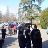 Otac Luke Pešića ne zna zašto mu je sin priveden, skup podrške studentu ispred Palate Srbije 1