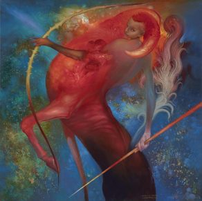 Strelac, ulje na platnu, 107x107cm,2012 (1) Između mita, erotike i fantastičnog: Izložba Željka Đurovića u Galeriji Kolarčeve zadužbine (FOTO) 3