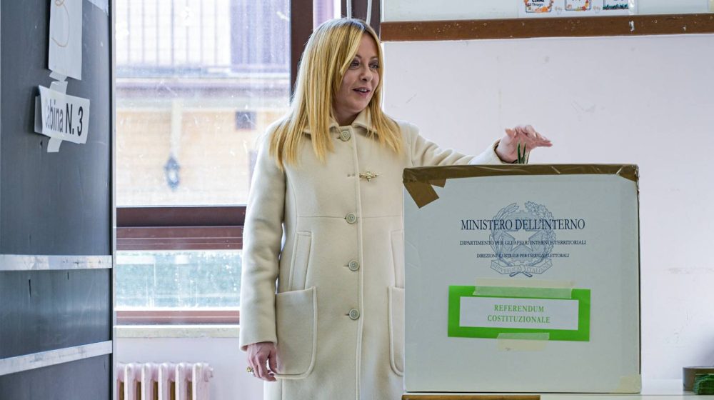Đorđa Meloni glasa na referendumu