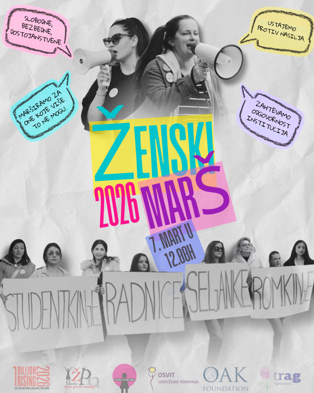 „Ženski marš“ u Nišu povodom Međunarodnog dana žena 2