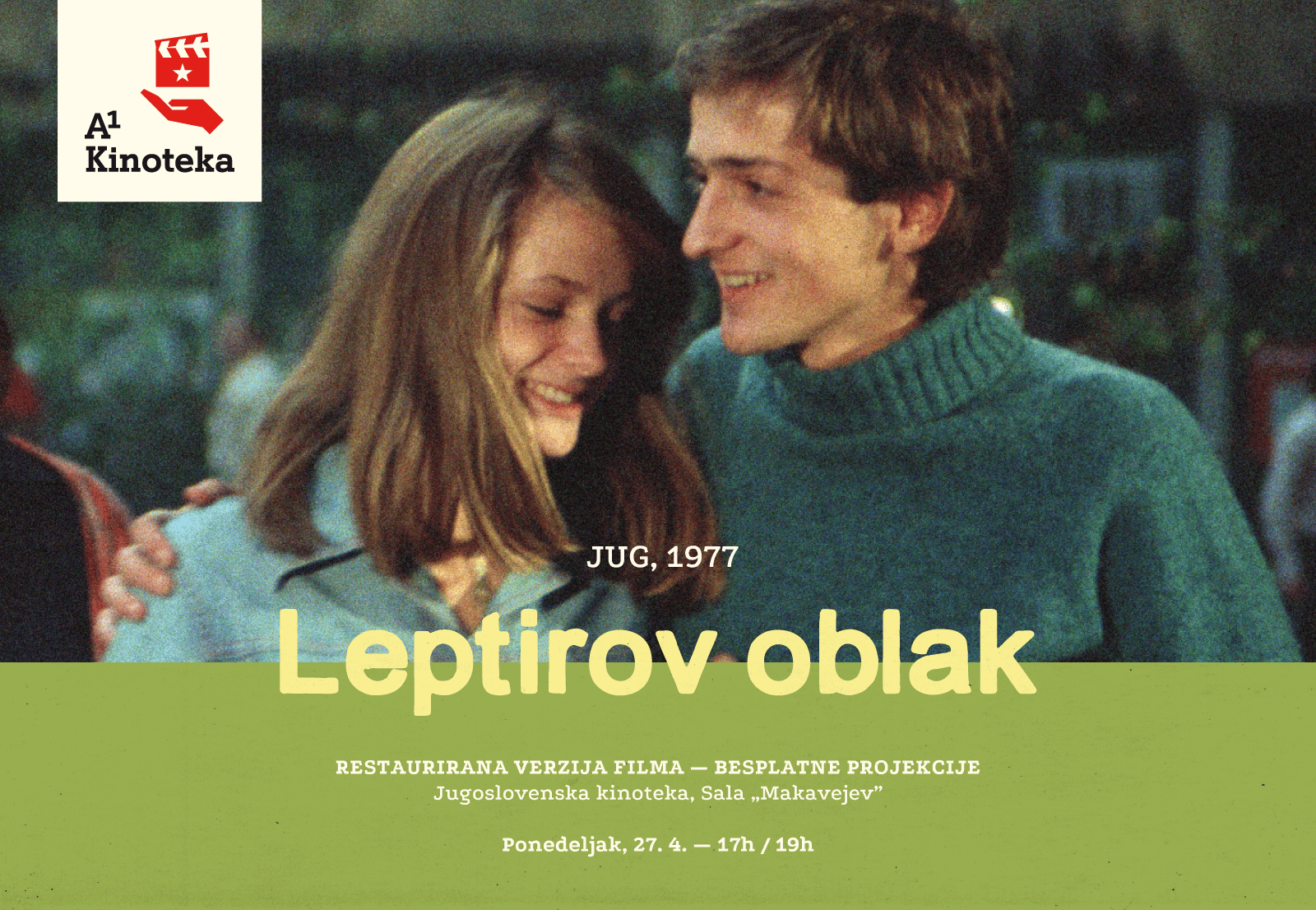 Premijera digitalno restaurisanog filma "Leptirov oblak" u Jugoslovenskoj kinoteci: Zoran Cvijanović i Sonja Savić u komičnoj priči o odrastanju 2 Premijera digitalno restaurisanog filma "Leptirov oblak" u Jugoslovenskoj kinoteci: Zoran Cvijanović i Sonja Savić u komičnoj priči o odrastanju 2